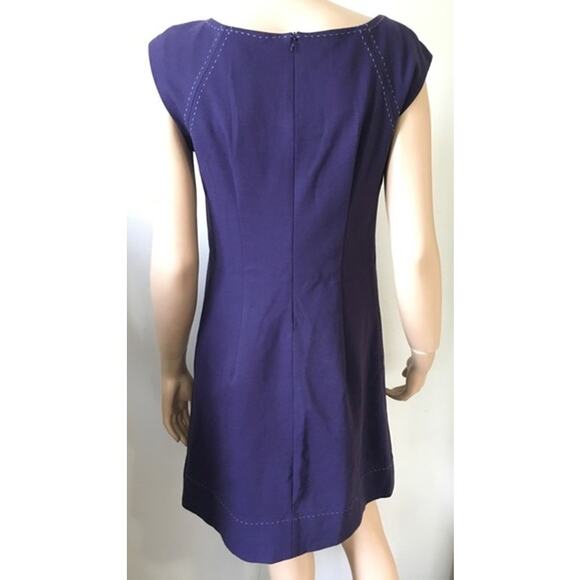 Rebecca Taylor Purple Mini Shift Dress Size 2 - Picture 4 of 12